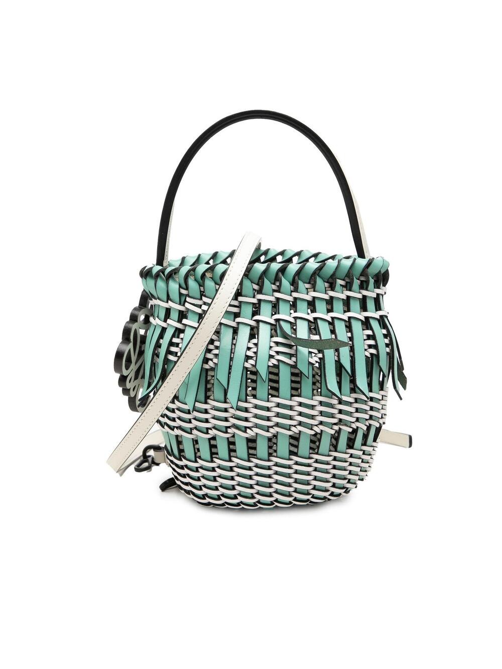 Loewe Bicolor Leather Fringe Bucket Bag #365094L12B